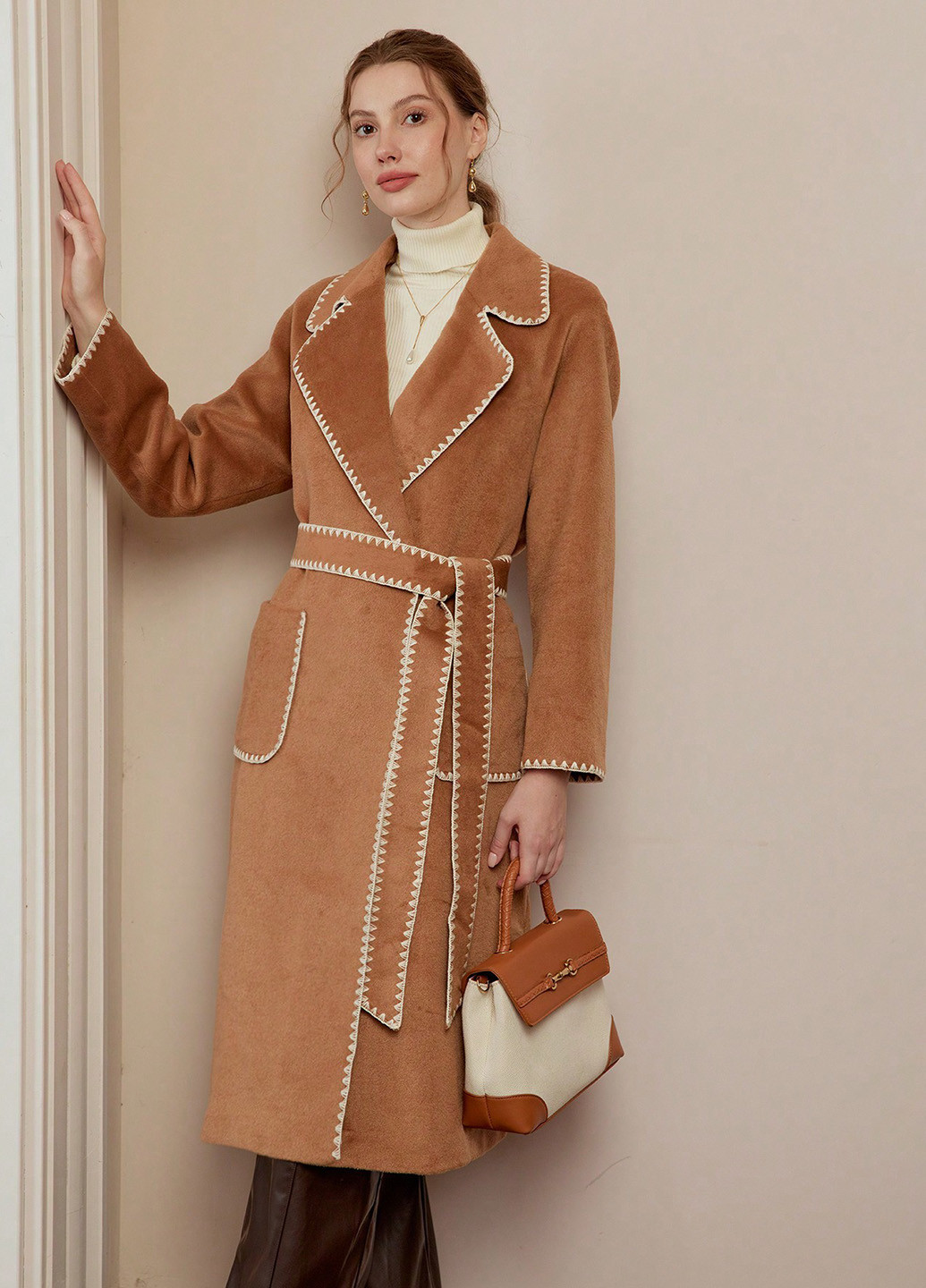 Коричневое демисезонное Пальто Motf