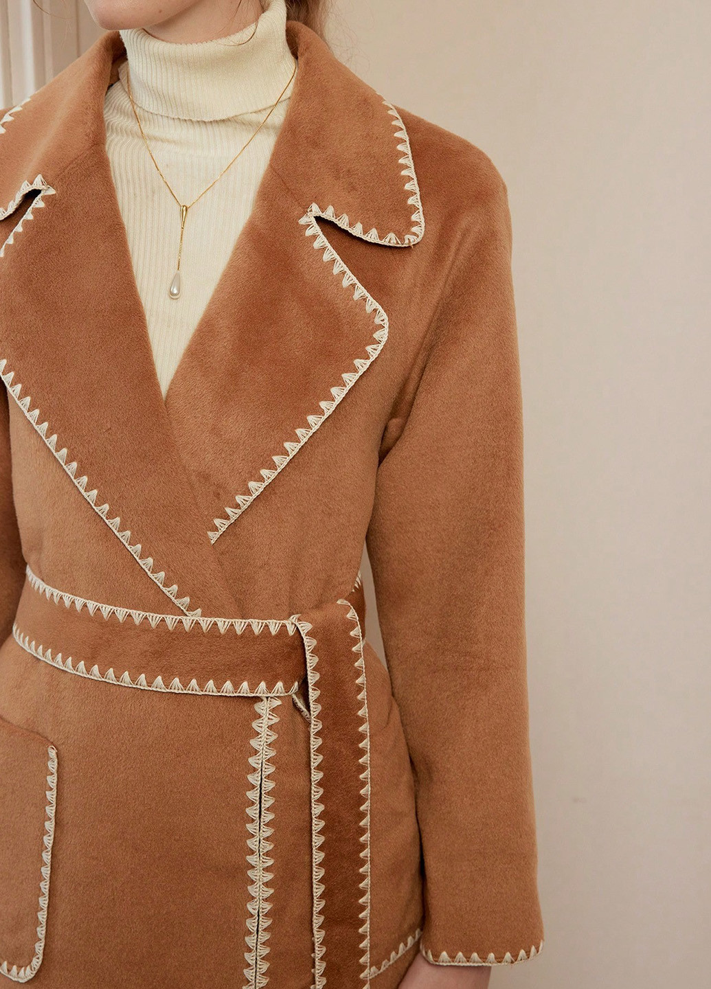 Коричневое демисезонное Пальто Motf