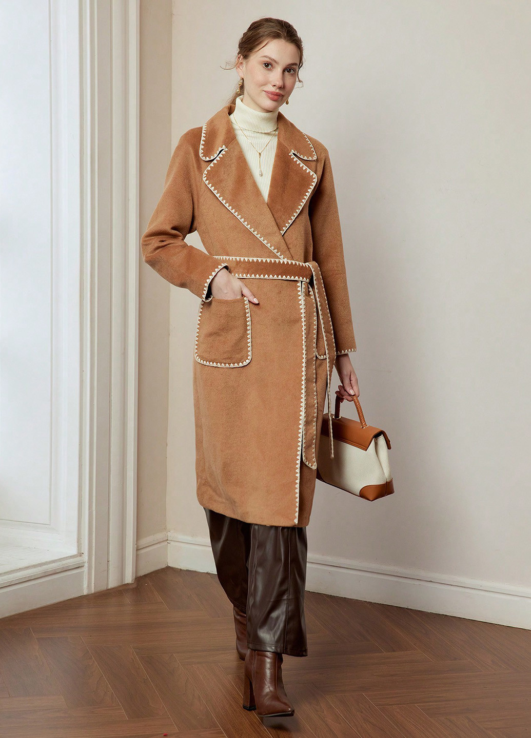 Коричневое демисезонное Пальто Motf