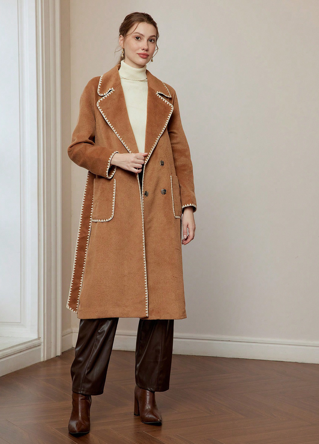 Коричневое демисезонное Пальто Motf