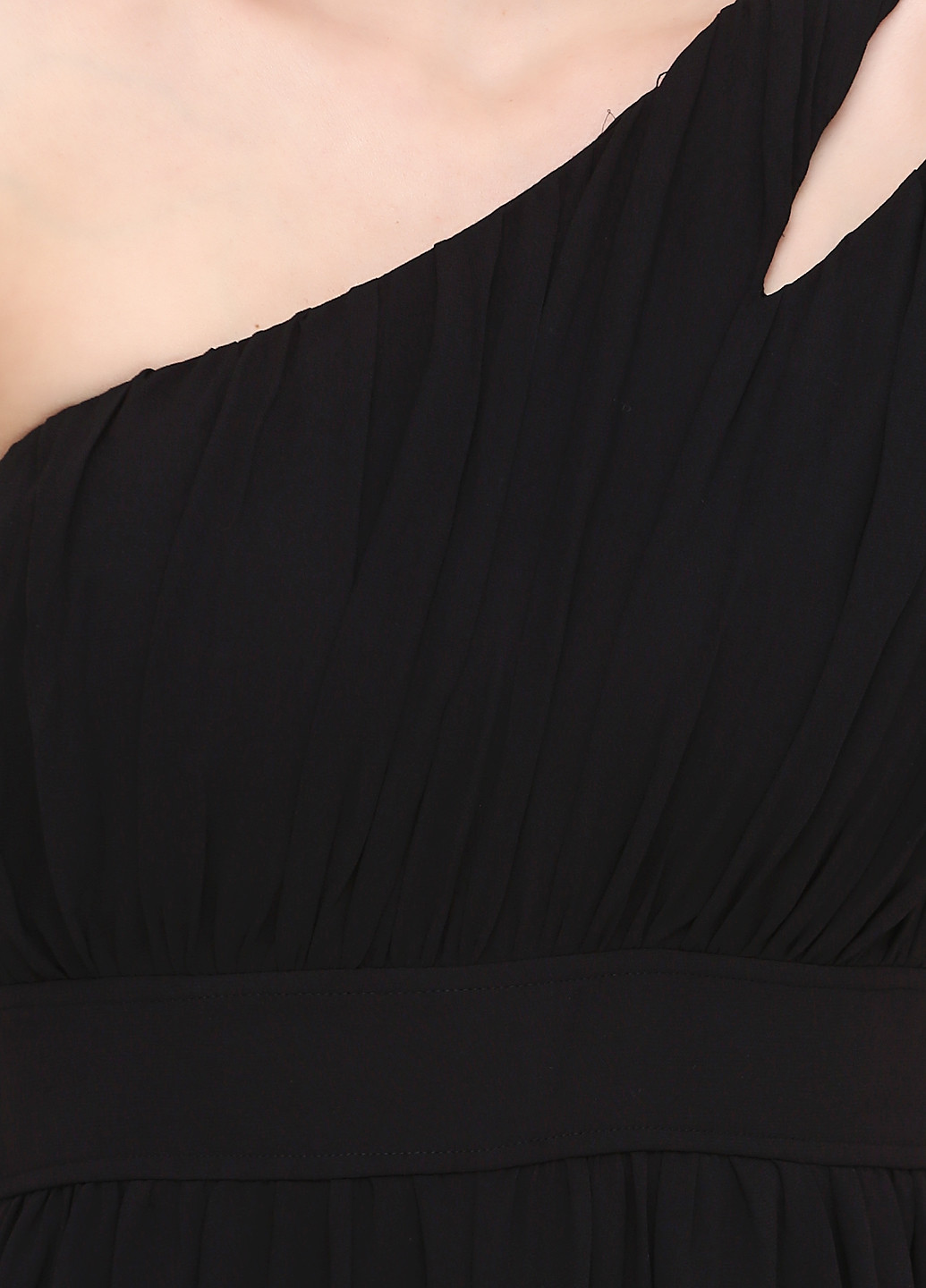 Черное вечернее платье на одно плечо Vero Moda однотонное