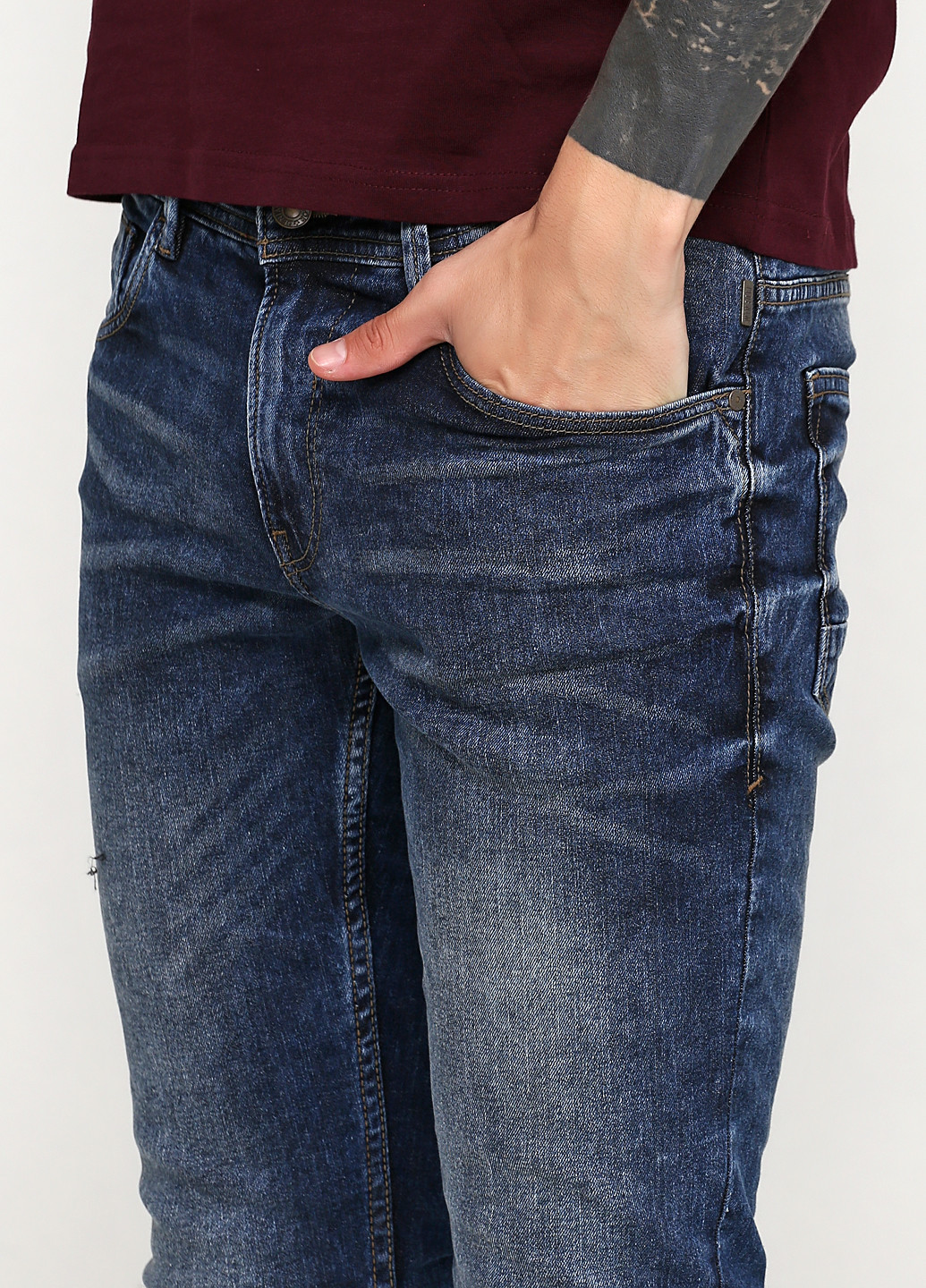 Темно-синие демисезонные скинни джинсы Tom Tailor