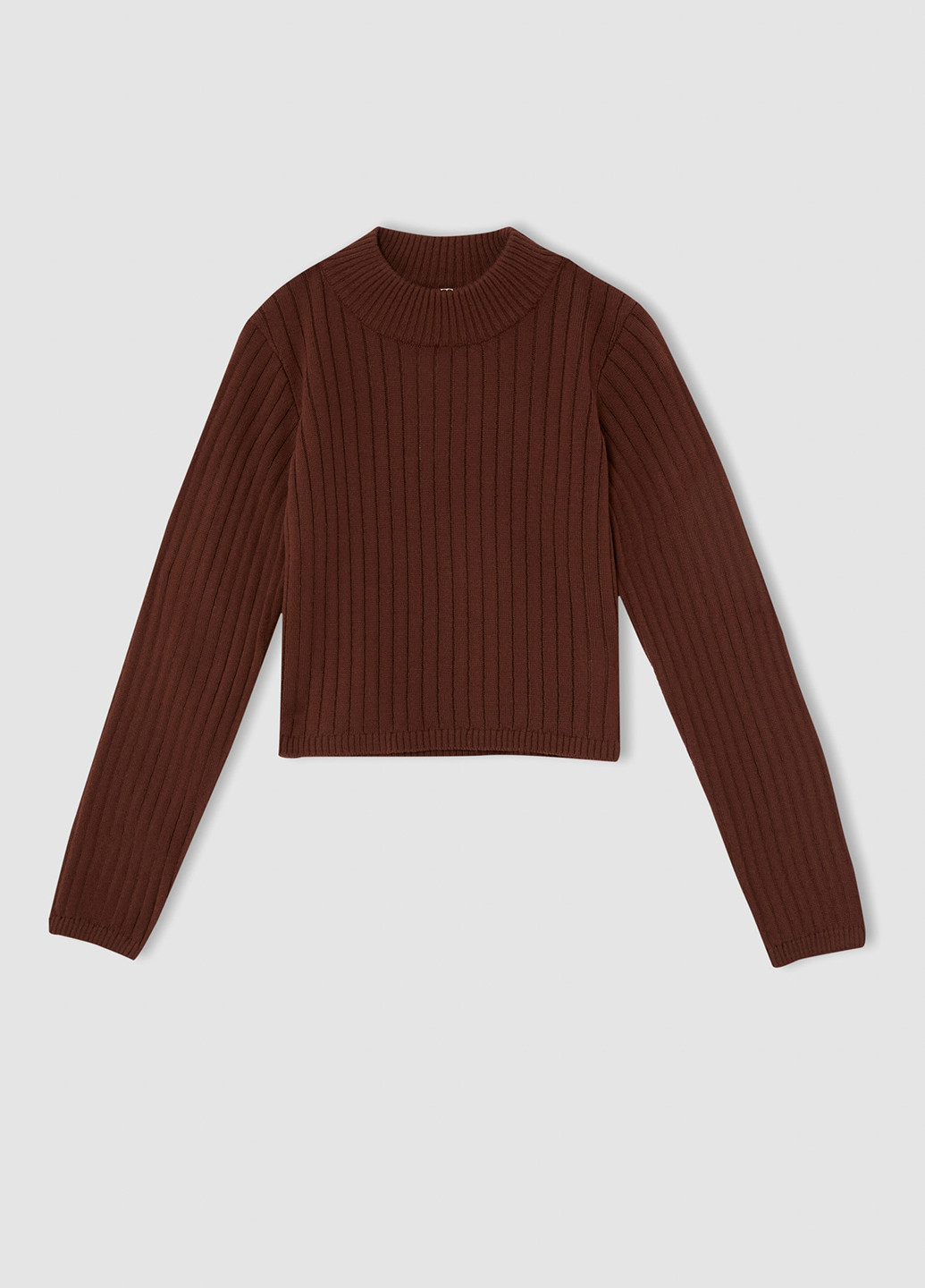 Коричневый зимний джемпер пуловер DeFacto