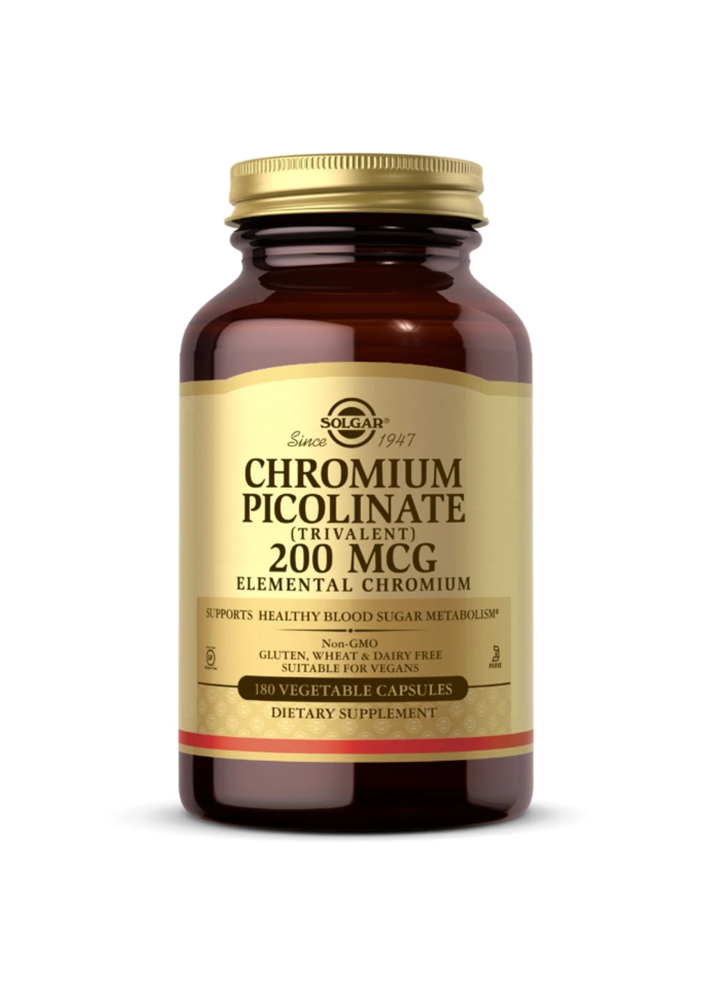 Хром пиколинат Chromium Picolinate 200 mcg (180 капс) солгар Solgar (255407726)