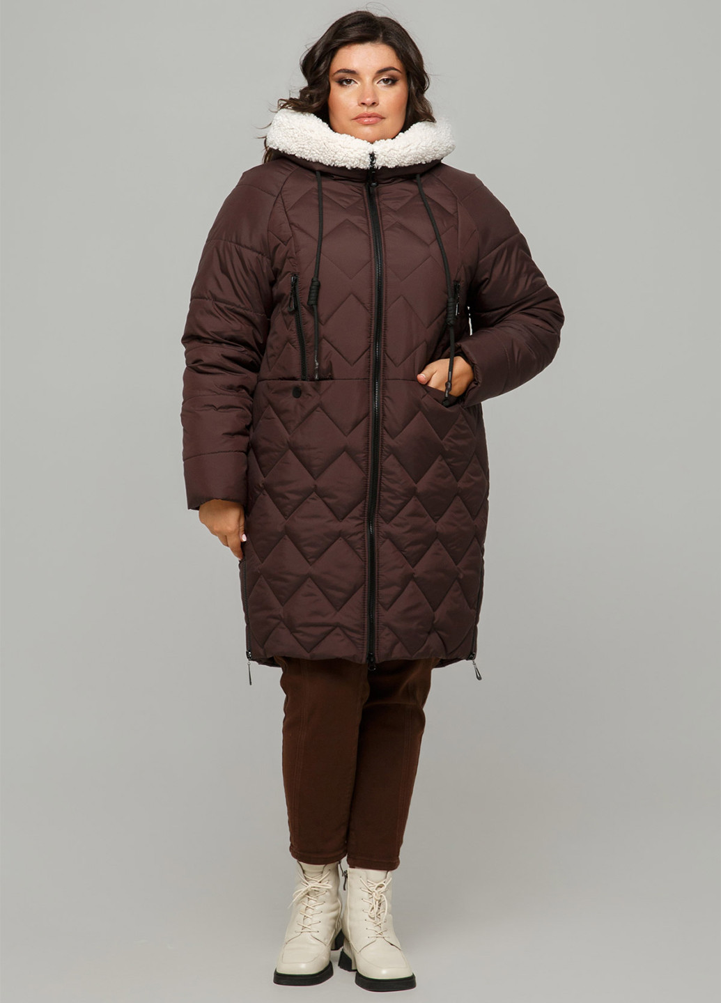 Коричневая зимняя куртка A'll Posa