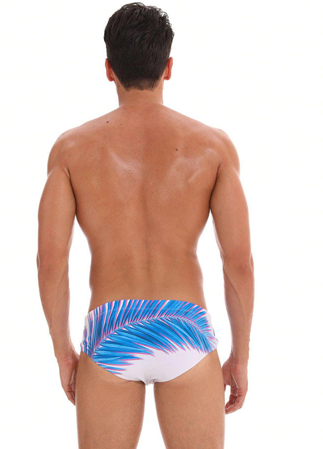 Мужские белые пляжные плавки с увеличивающим эффектом брифы Escatch