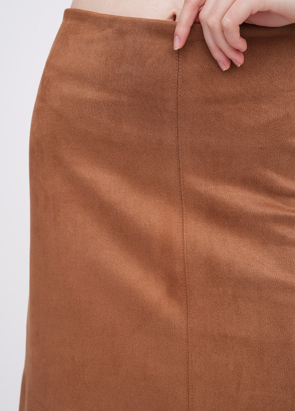 Кирпичная кэжуал однотонная юбка EQUILIBRI а-силуэта (трапеция)
