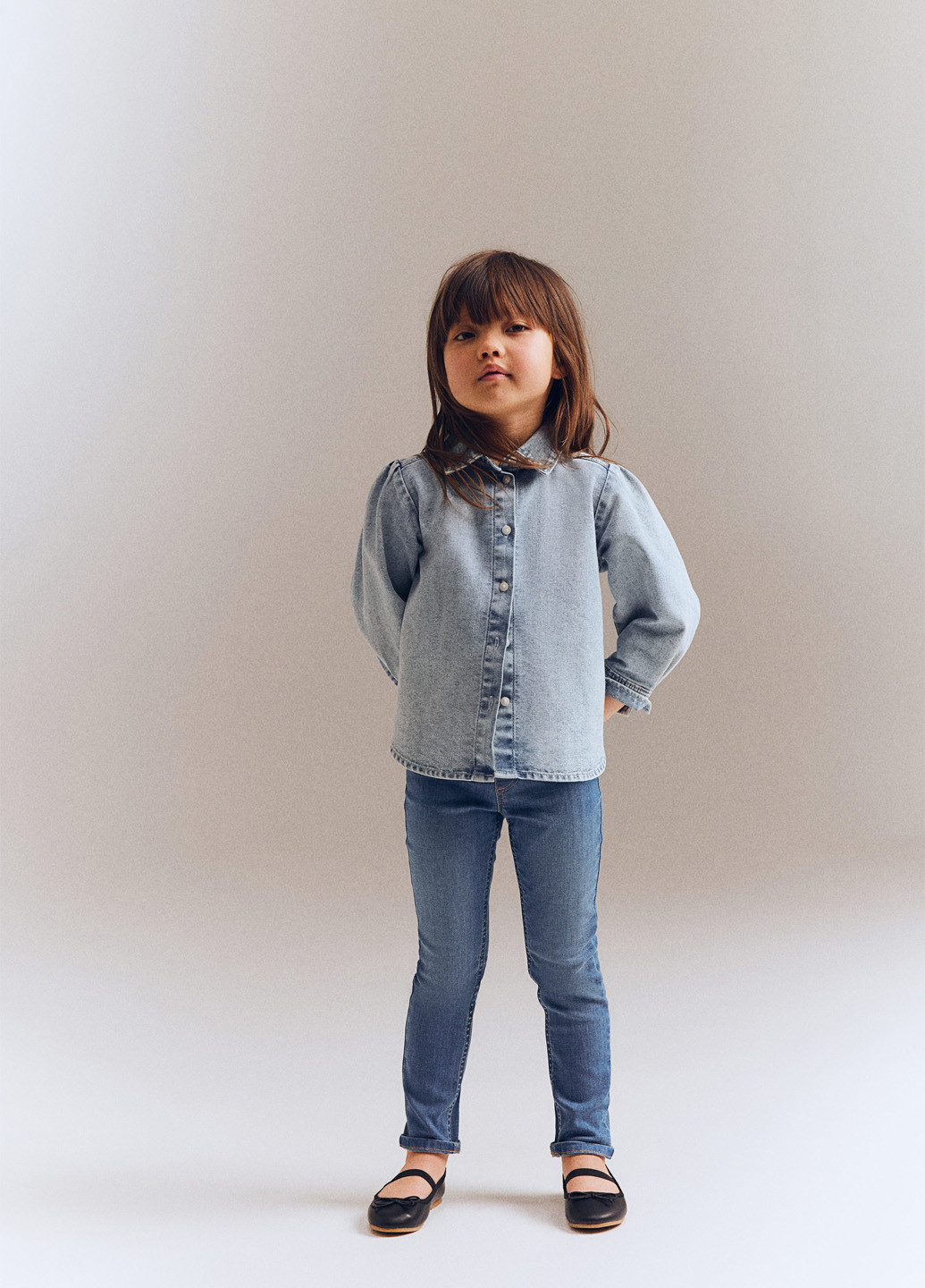 Синие демисезонные джеггинсы H&M