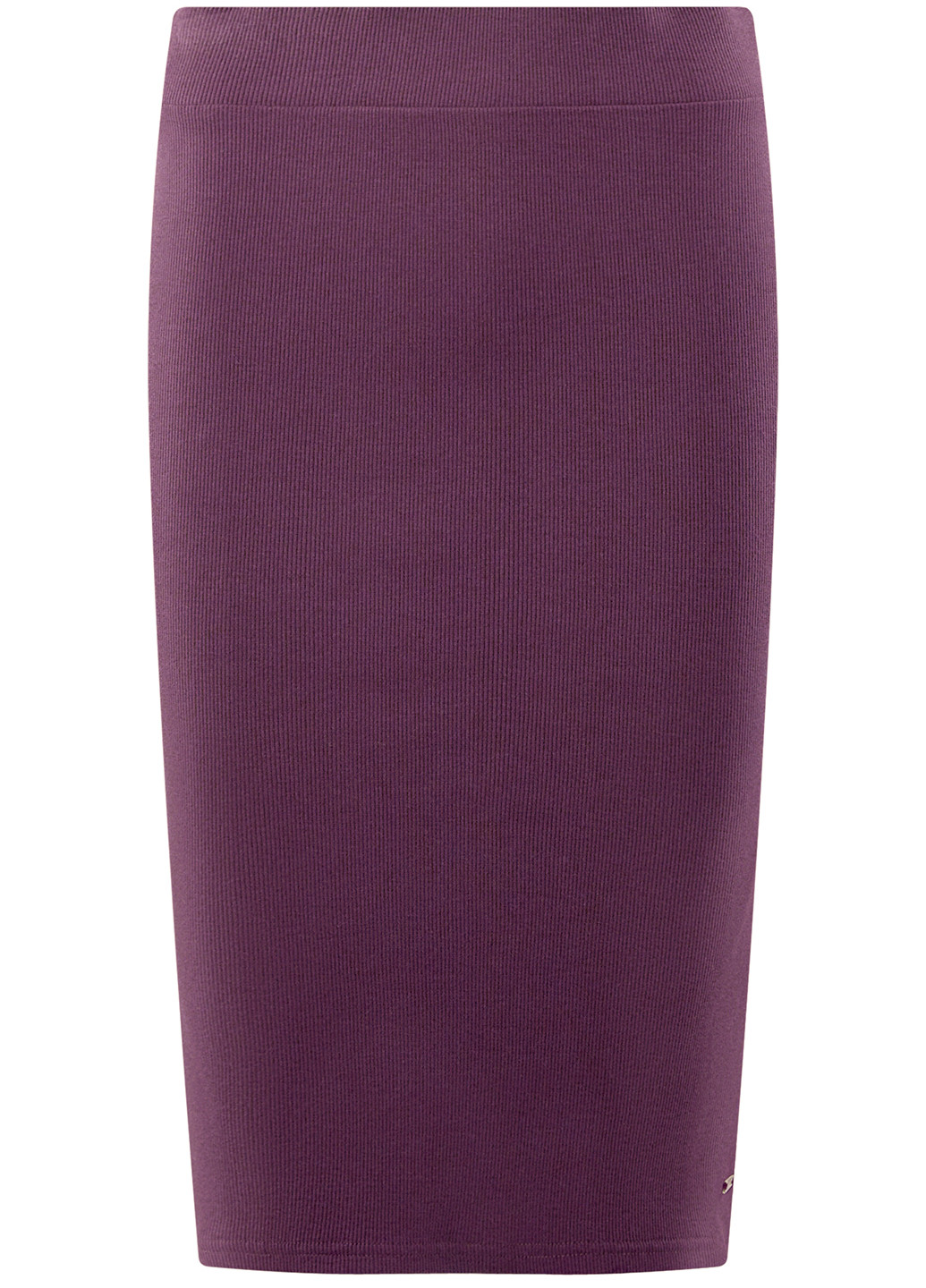 Фиолетовая офисная однотонная юбка Oodji миди