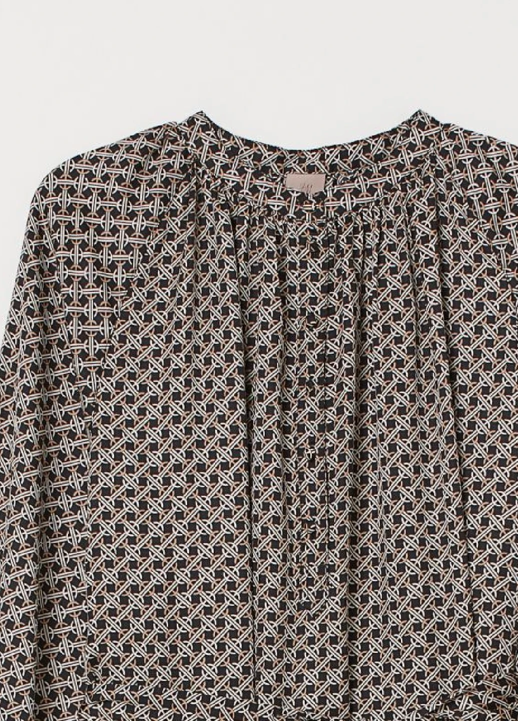 Черное кэжуал платье клеш H&M с рисунком