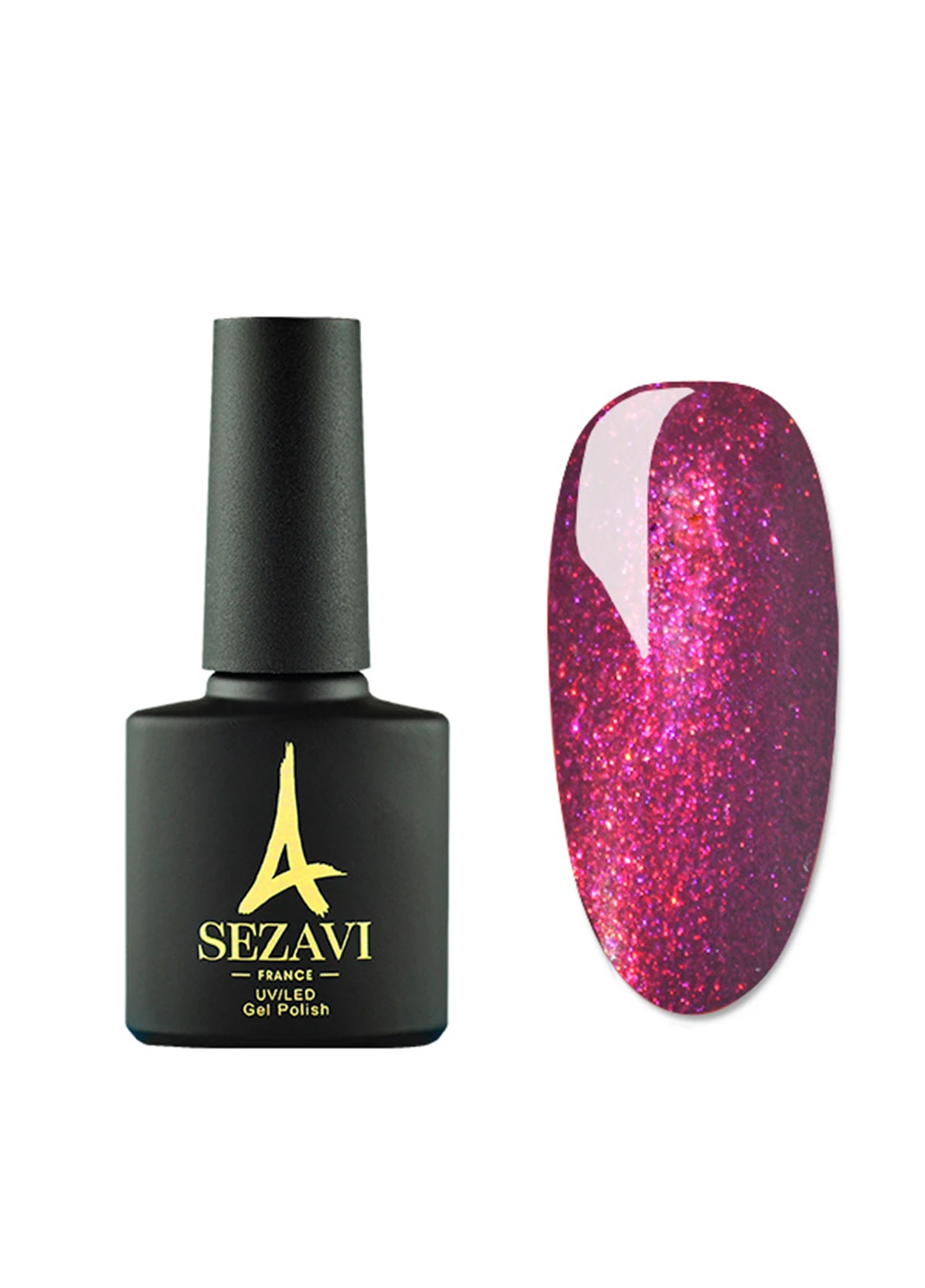 ГЕЛЬ-ЛАК Haute Couture №HC145 (малиновий з мікроблискітками), 8мл SEZAVI (215313102)