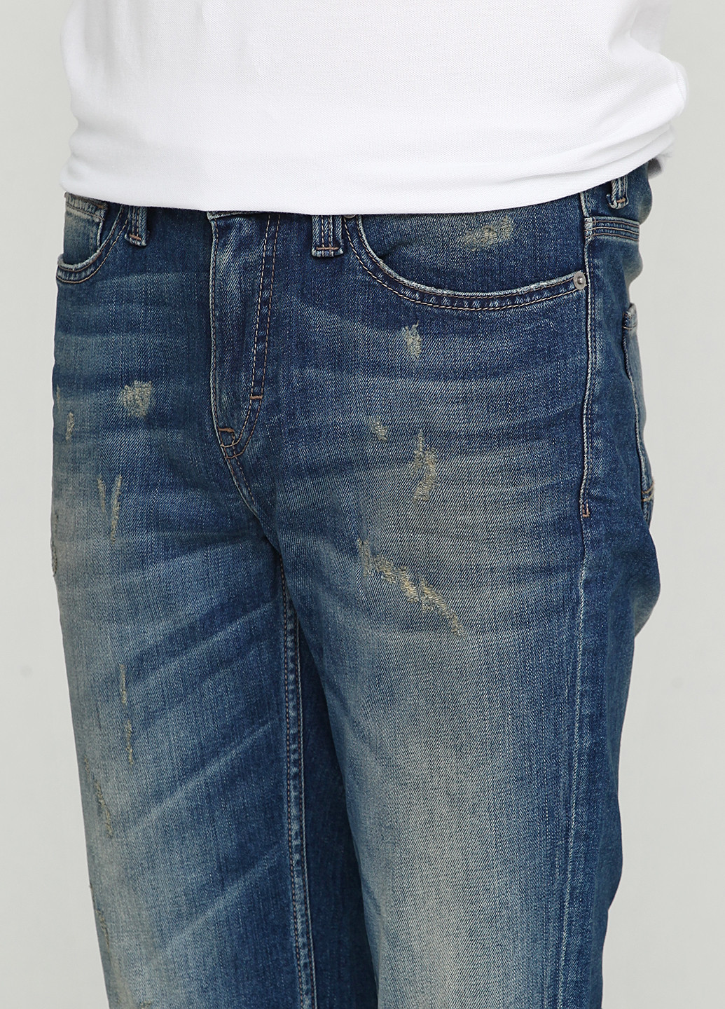 Синие демисезонные со средней талией джинсы Bogner