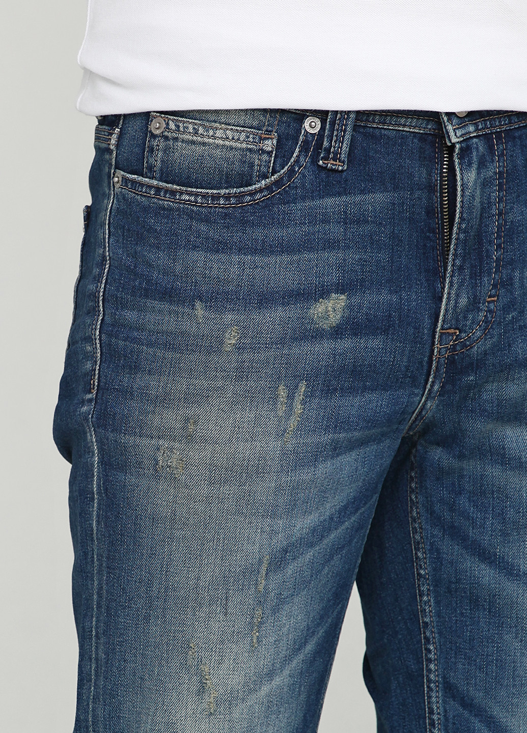 Синие демисезонные со средней талией джинсы Bogner