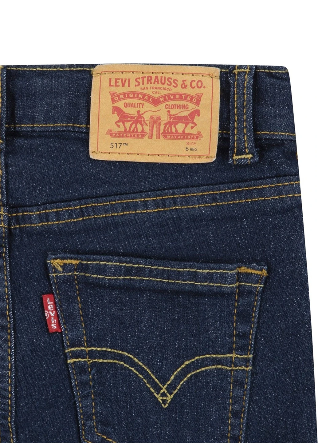 Темно-синие демисезонные буткат фит джинсы Levi's