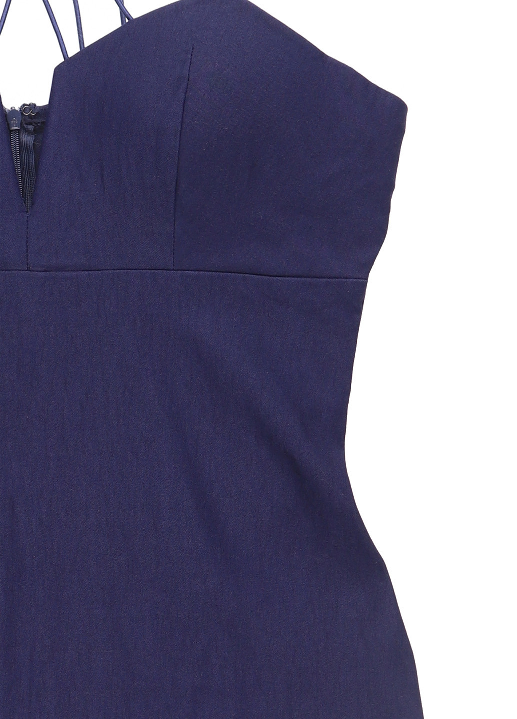 Синее коктейльное, кэжуал платье футляр Rare London однотонное