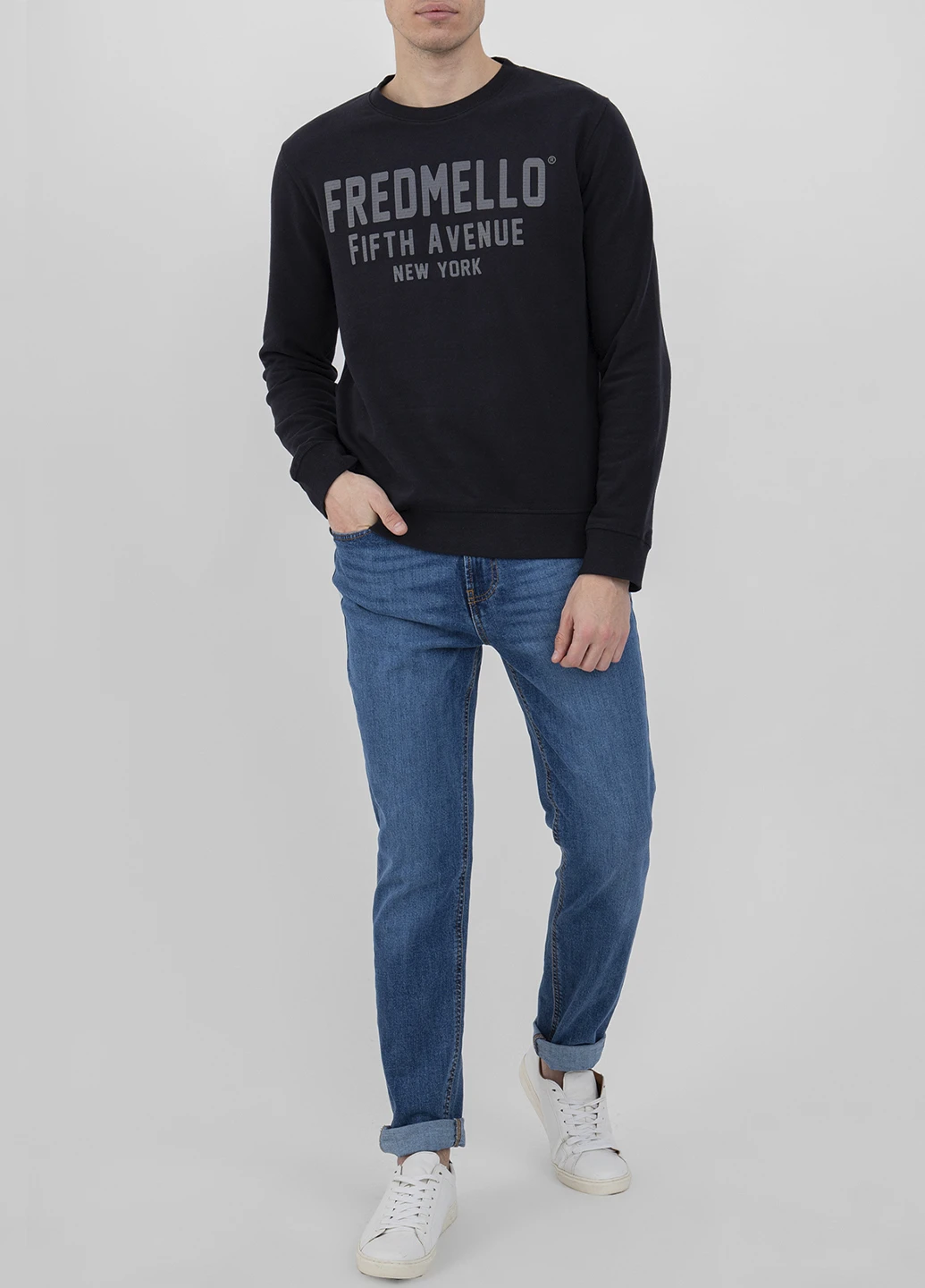 Чорний демісезонний джемпер Fred Mello