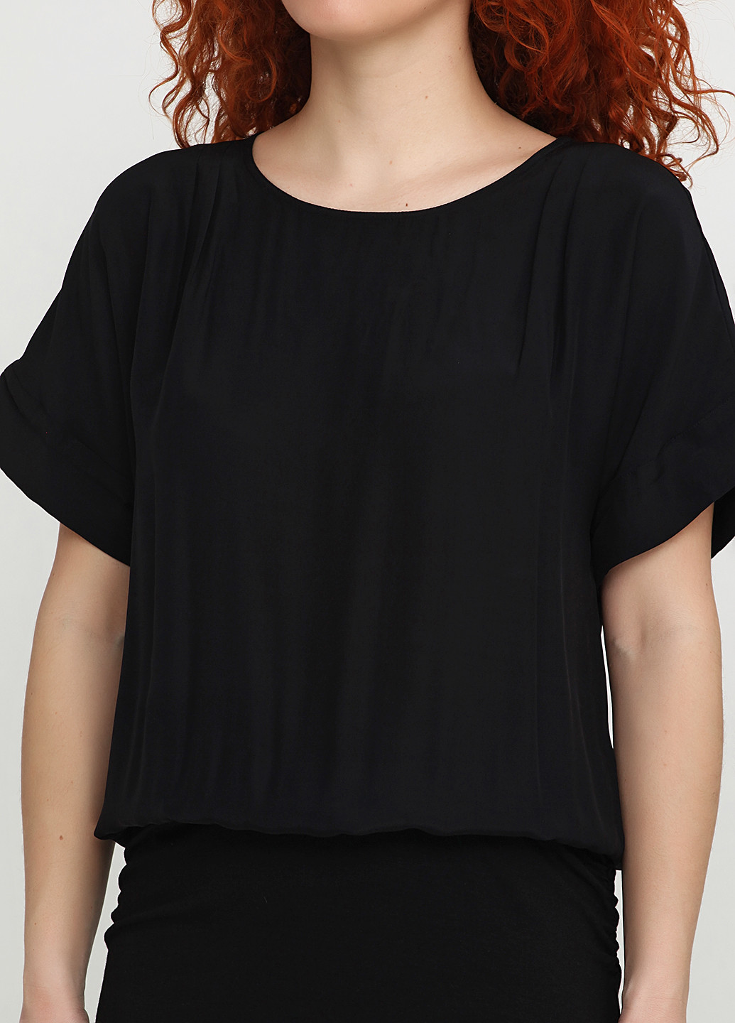 Черное кэжуал платье Alba Moda однотонное