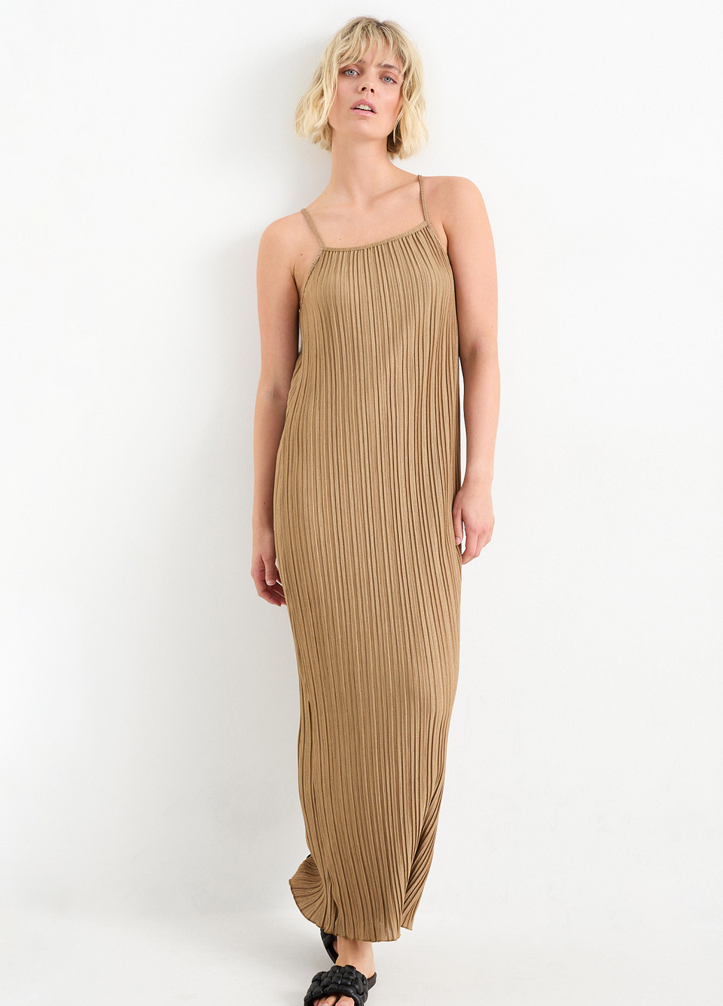 Бежева кежуал сукня сукня-майка C&A однотонна