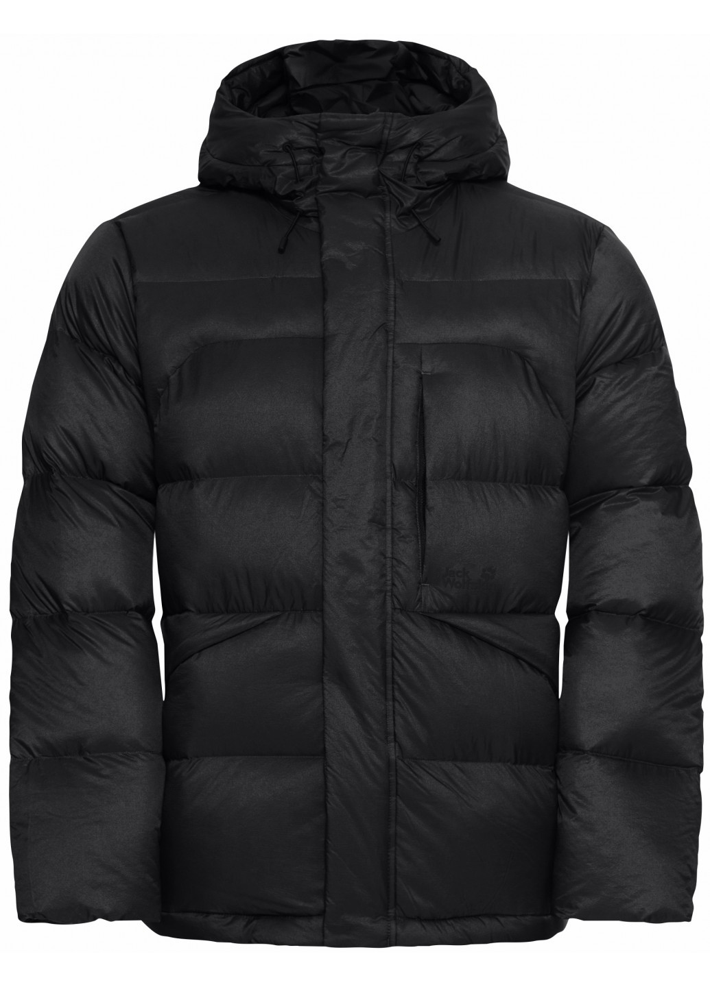 Черный зимний Пуховик Jack Wolfskin