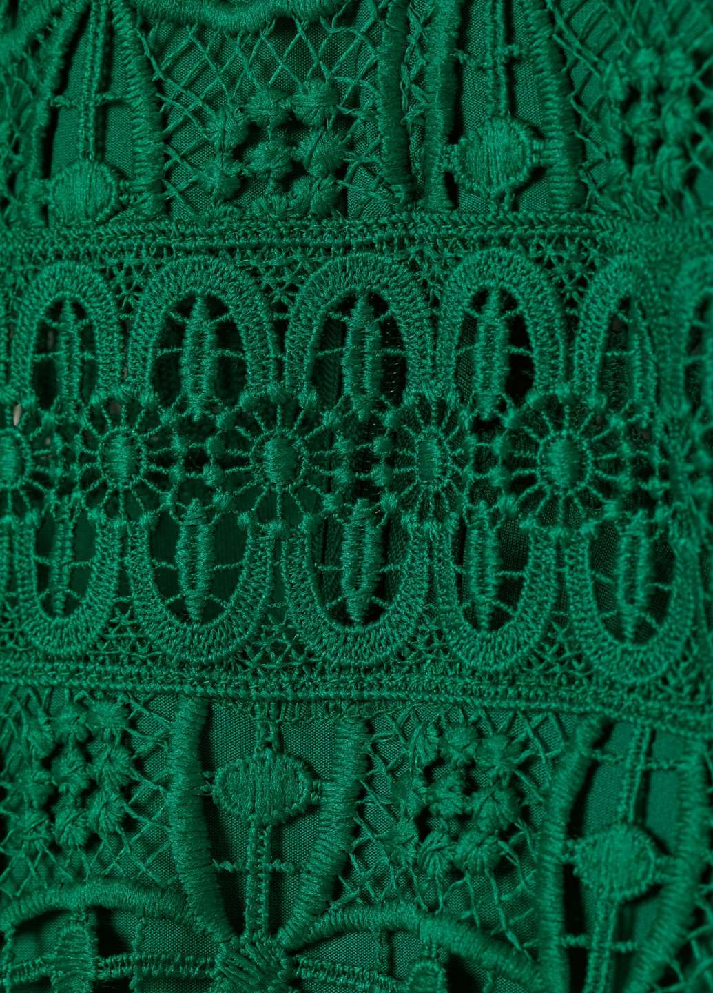 Зеленое вечернее платье H&M однотонное
