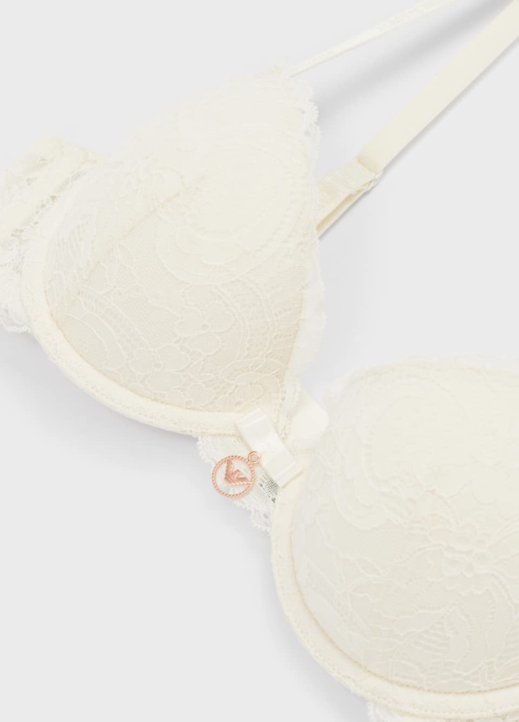 Молочний корбей бюстгальтер Emporio Armani з кісточками поліамід, мереживо