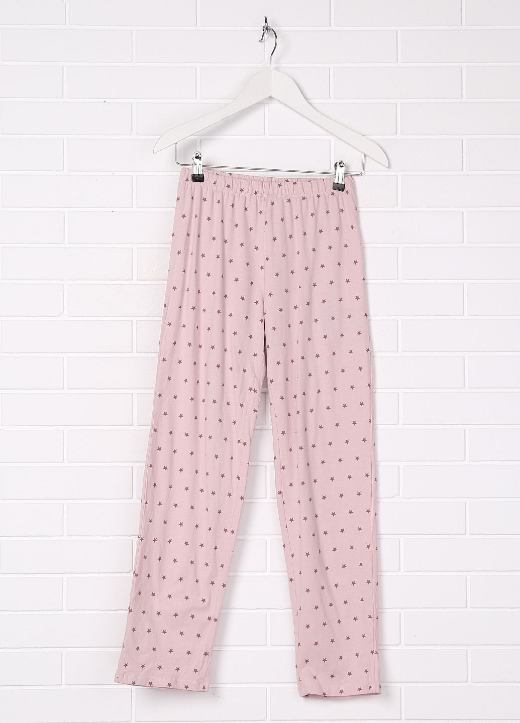 Розовые домашние демисезонные со средней талией брюки Pepperts