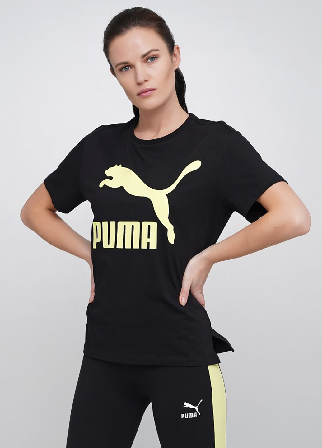 Черная летняя футболка Puma Classics Logo Tee