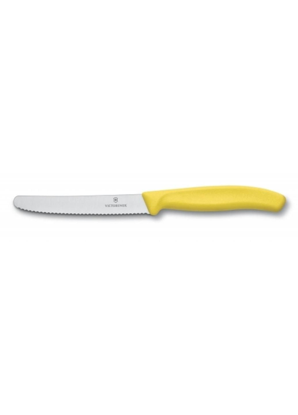 Кухонный нож SwissClassic для овощей 11 см, волнистое лезвие, желтый (6.7836.L118) Victorinox (254081013)