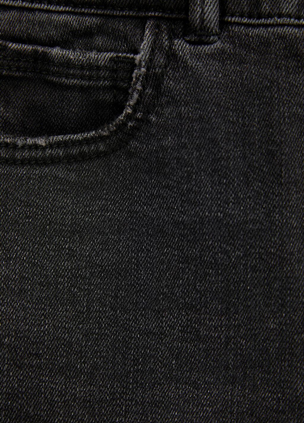 Серая джинсовая однотонная юбка Zara карандаш