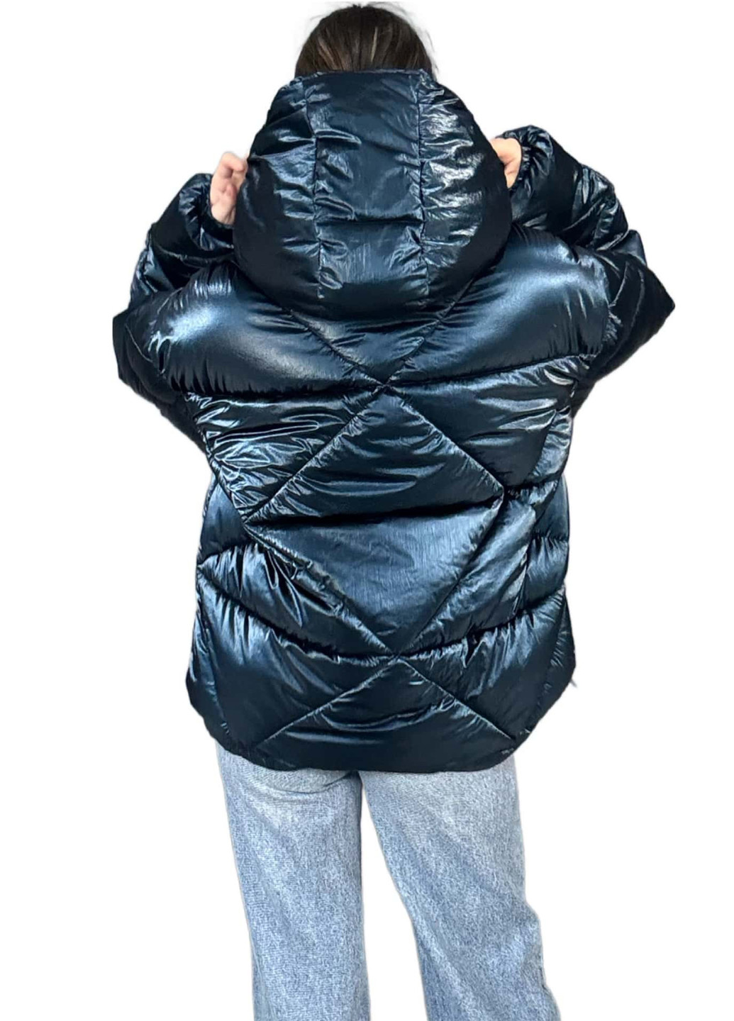 Темно-синяя демисезонная куртка Boohoo