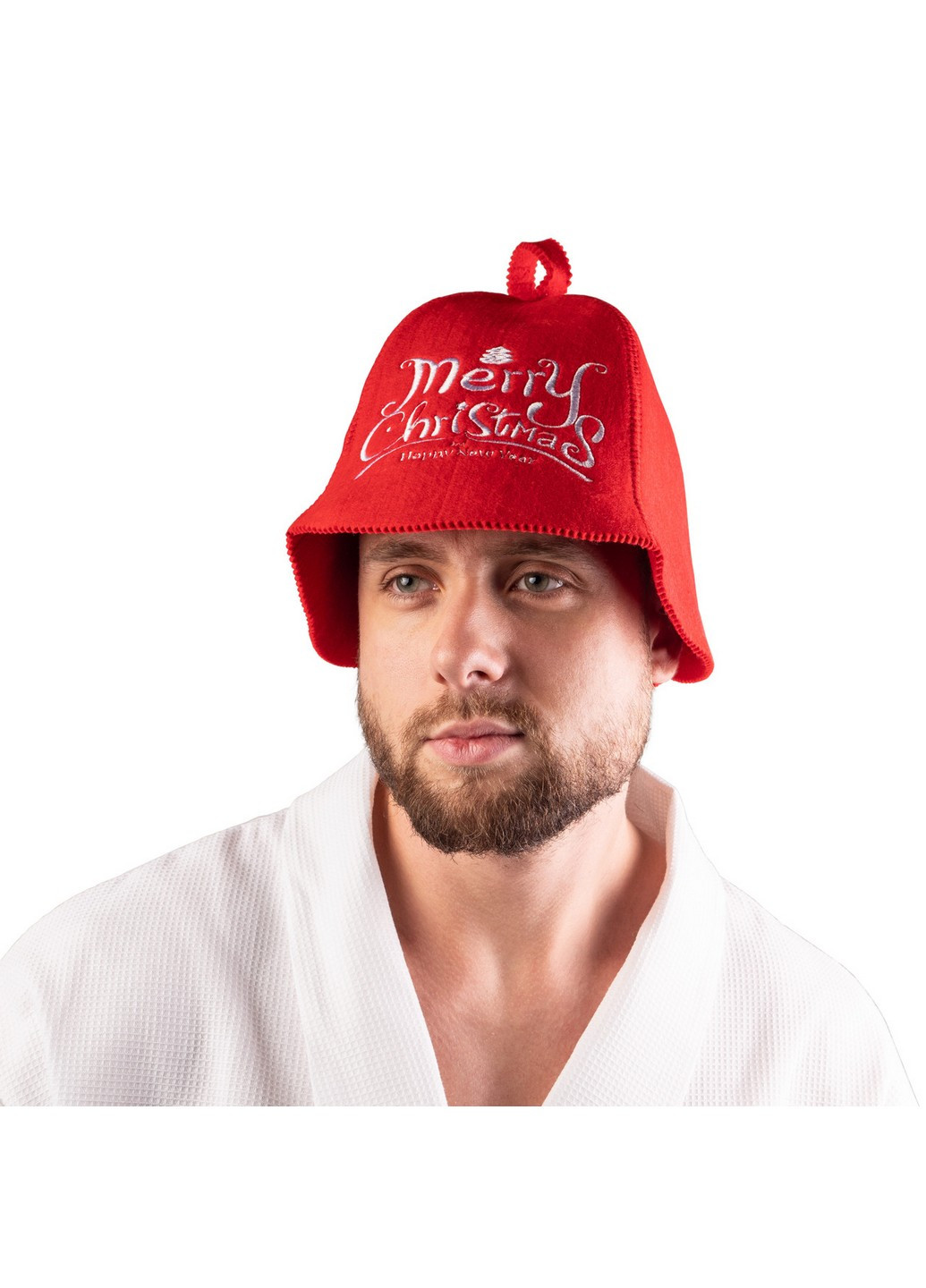 Шапка для бани "Merry Christmas" Универсальный Luxyart (255375587)