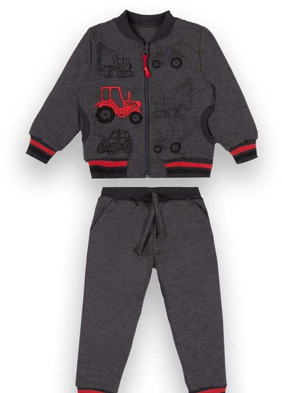 Черный демисезонный детский костюм для мальчика ks-21-62-1 *бип* Габби