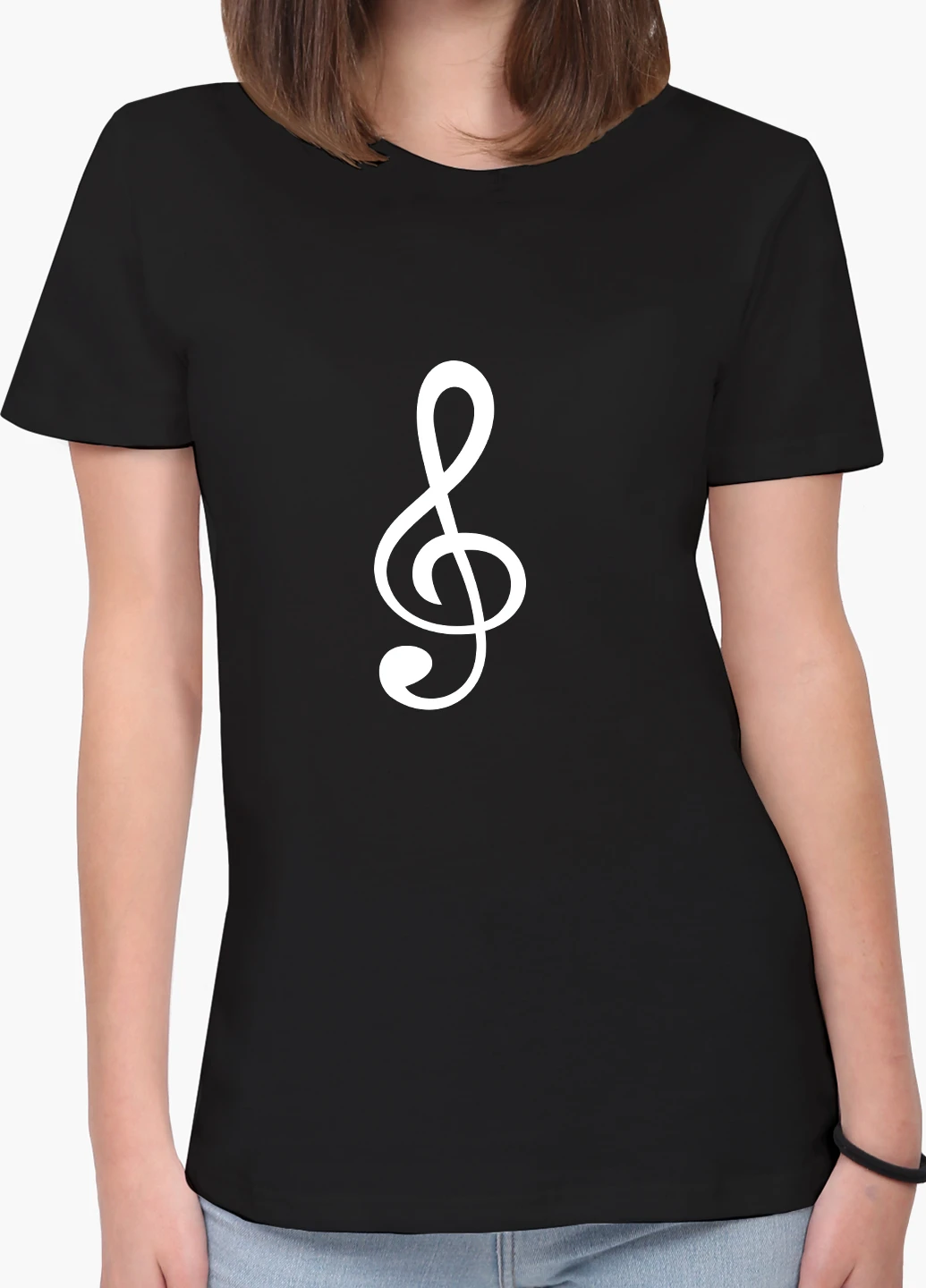 Футболка женская Скрипичный ключ (Treble clef) (8976-2086) XXL MobiPrint - (227212222)