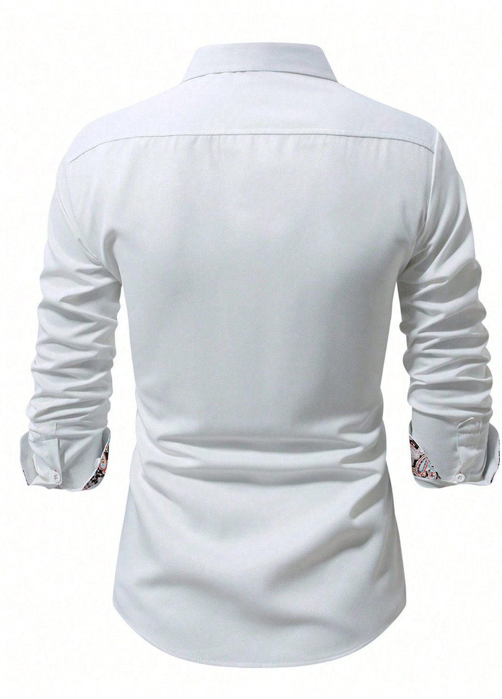 Белая классическая, кэжуал рубашка колор блок SHEIN