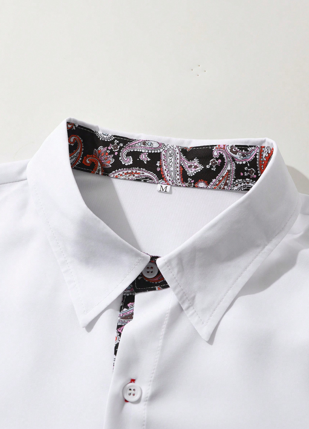 Белая классическая, кэжуал рубашка колор блок SHEIN