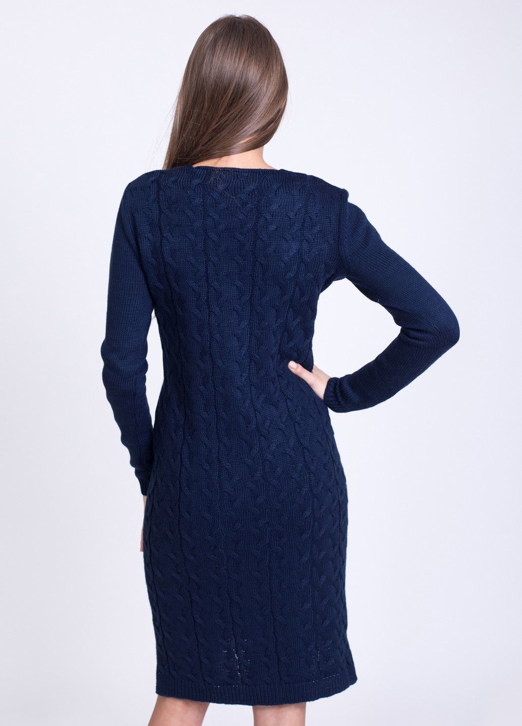 Темно-синее кэжуал платье футляр Bakhur