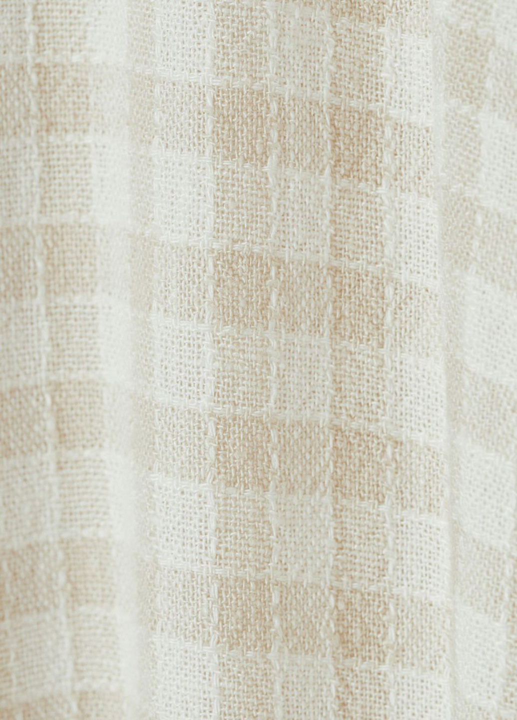 Комбинезон H&M комбинезон-шорты клетка светло-бежевый кэжуал вискоза, лен