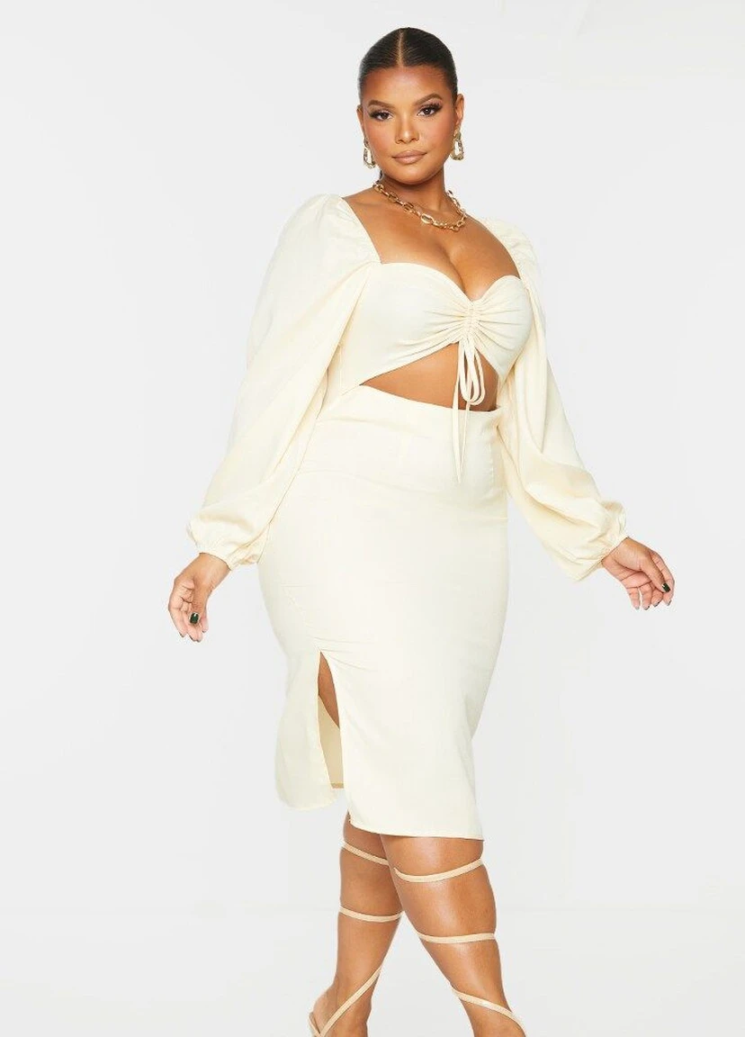 Жовтий кежуал сукня PrettyLittleThing однотонна