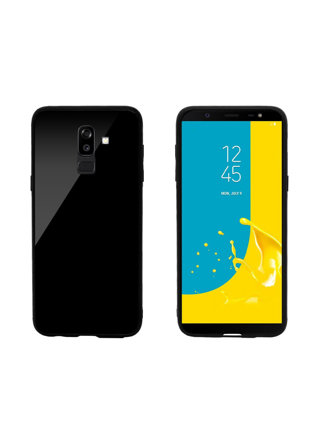 Чохол (Real Glass) для Samsung J8 2018 (чорний) Intaleo для samsung j8 2018 (черный) (131339939)