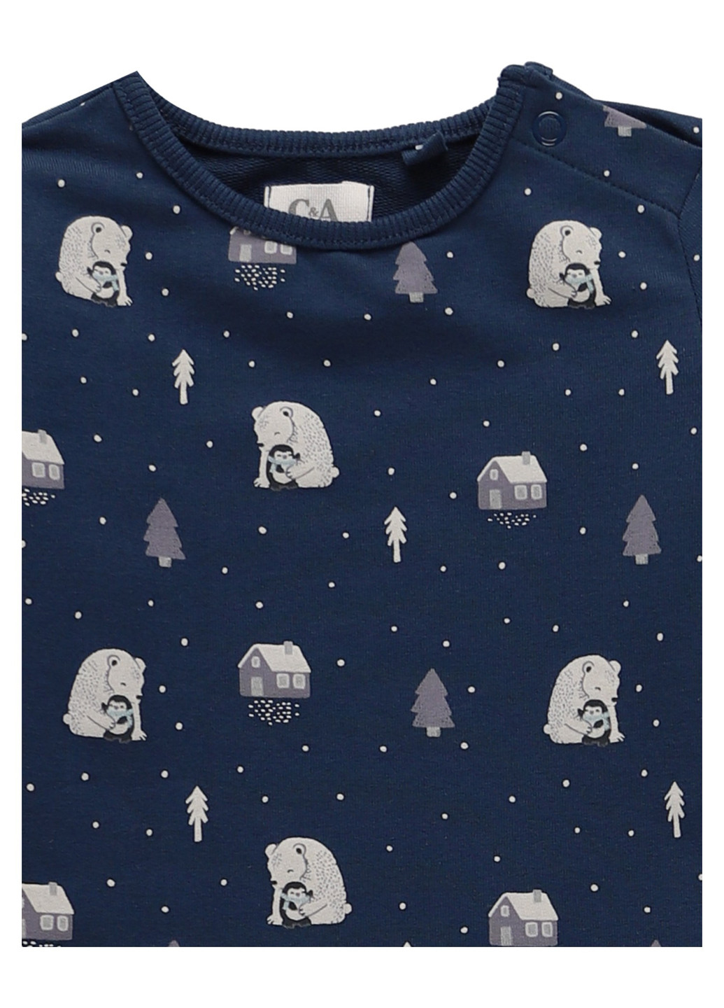 Темно-синяя всесезон пижама (лонгслив, брюки) лонгслив + брюки C&A