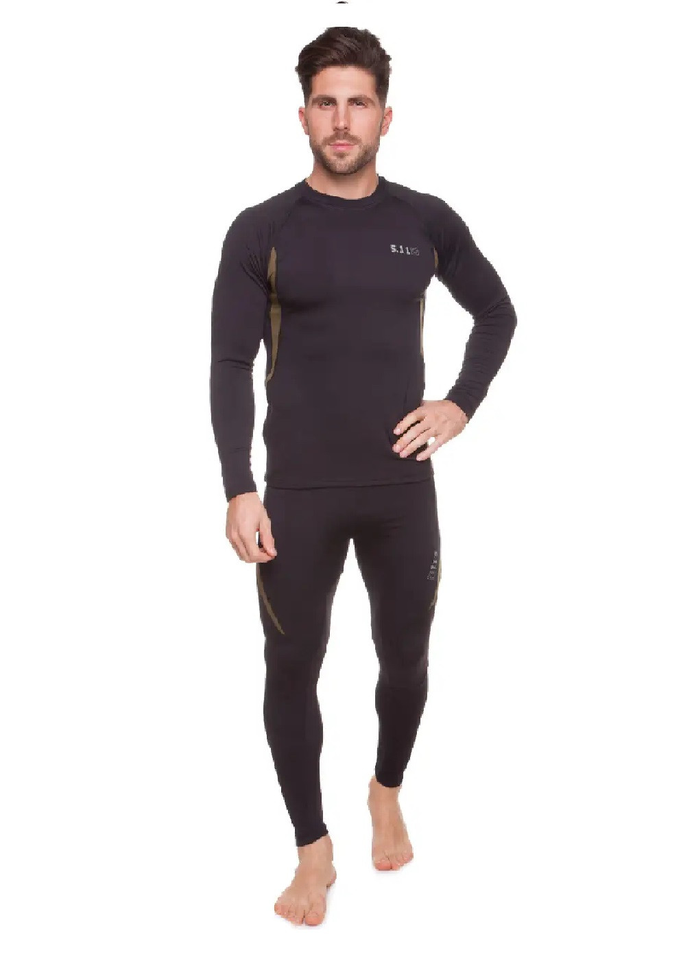 Комплект чоловічої термобілизни термоодяг костюм кальсони лонгслів для холодної погоди (473163-Prob) Чорне XXL Unbranded (253967332)