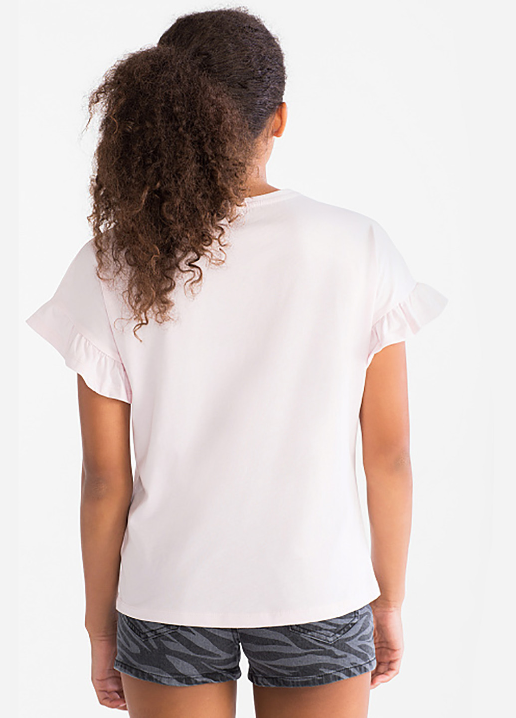 Бледно-розовая летняя футболка с коротким рукавом C&A