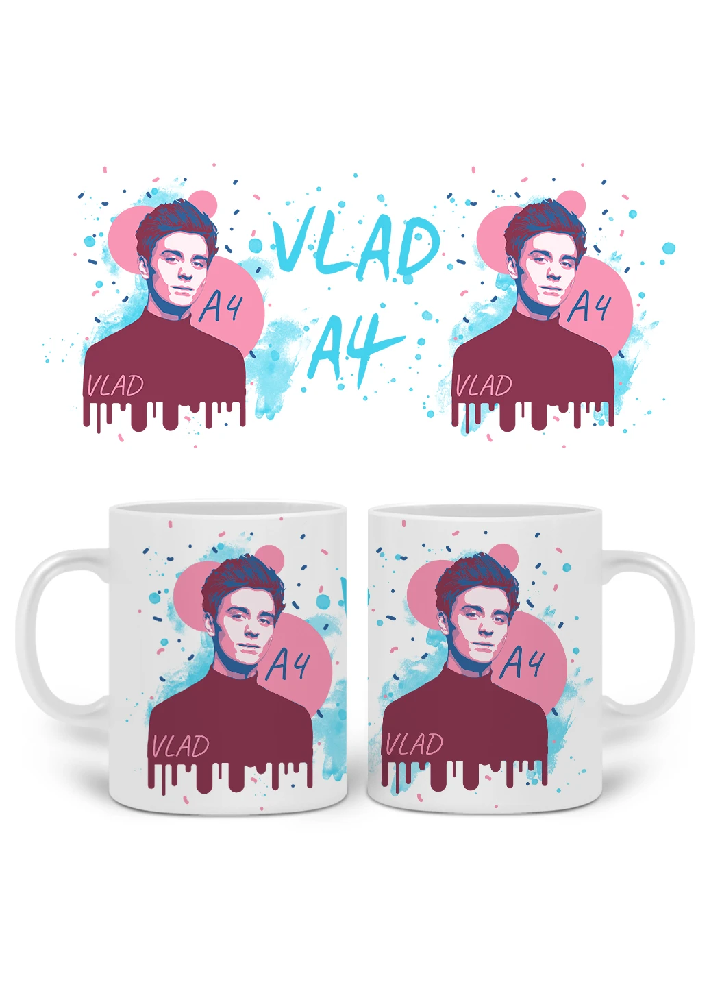 Кружка блогер Влад Бумага А4 (blogger Vlad A4) 330 мл Чашка Керамическая (20259-2624) MobiPrint (219777303)