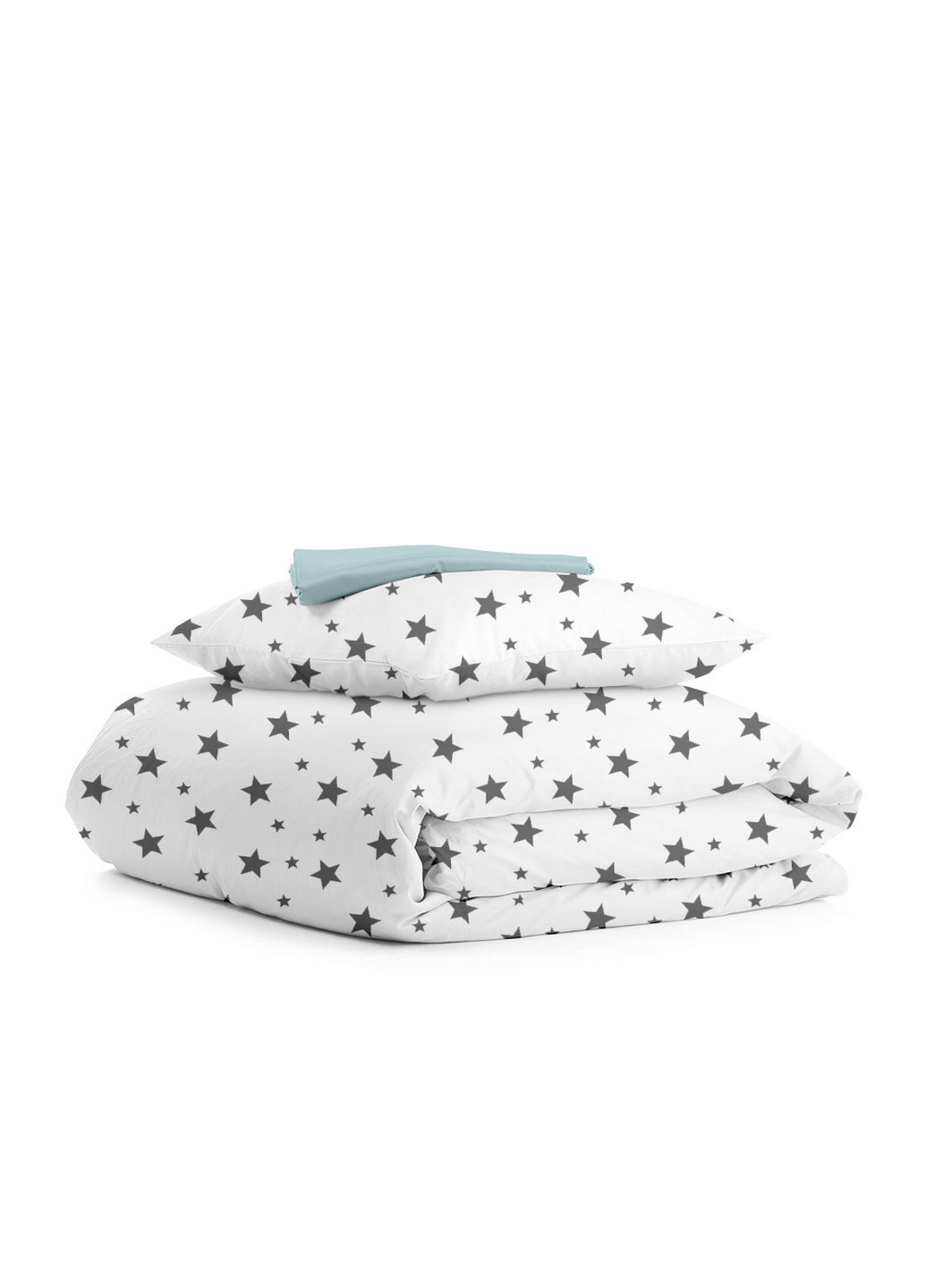 Підліткова постільна білизна STAR BIG GREY BLUE (підковдра 160х220 см, наволочка 50х70 см, простирадло 155х240 см) Cosas (251801295)