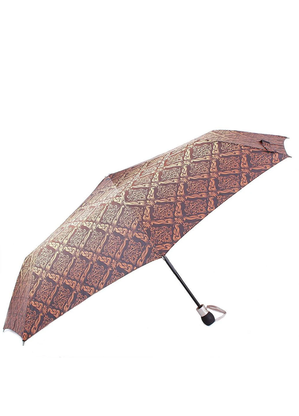Коричнева жіночий складаний парасолька напівавтомат 106 см Zest (194320997)
