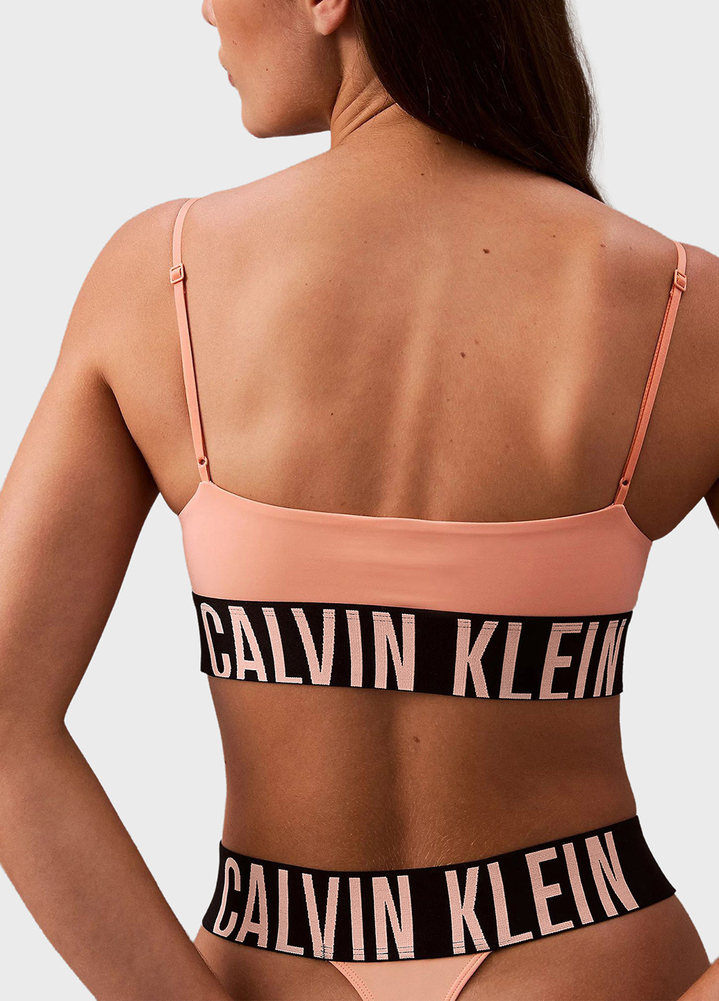 Помаранчевий топ бюстгальтер Calvin Klein без кісточок поліамід