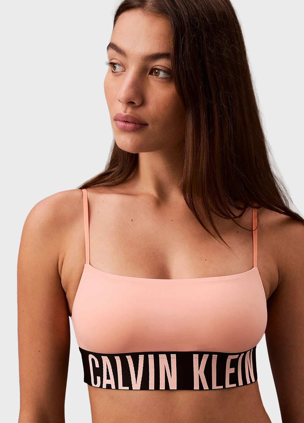 Помаранчевий топ бюстгальтер Calvin Klein без кісточок поліамід