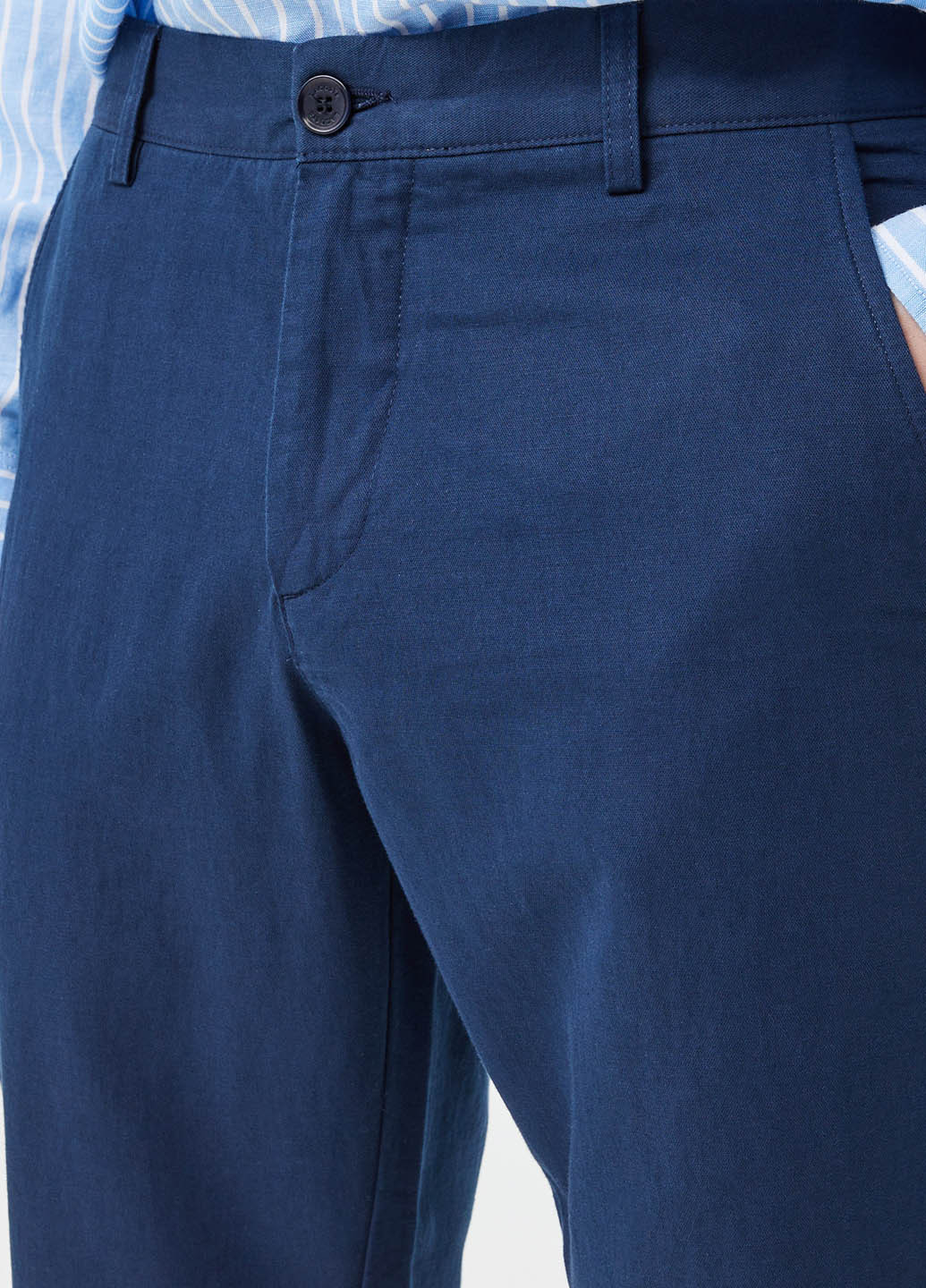 Темно-синие кэжуал демисезонные зауженные брюки Lacoste