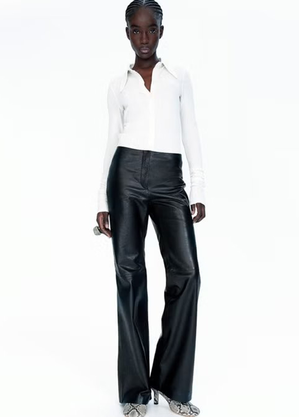 Брюки кожаные H&M Studio (354516137)