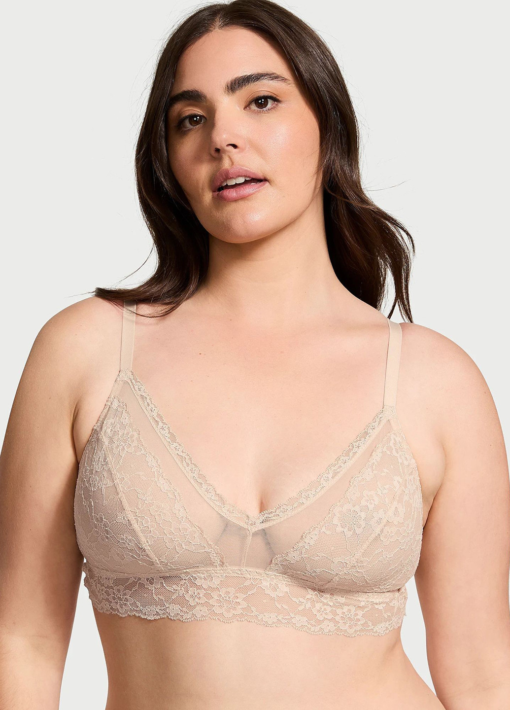 Бежевий демісезонний комплект (бюстгальтер, трусики) Victoria's Secret